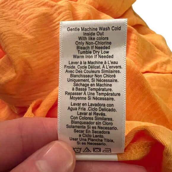 Nation LTD light orange Pima cotton maxi dress - Picture 5 of 8